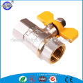 red butterfly handle male thread end ball valve for gas water oil in manufacturer